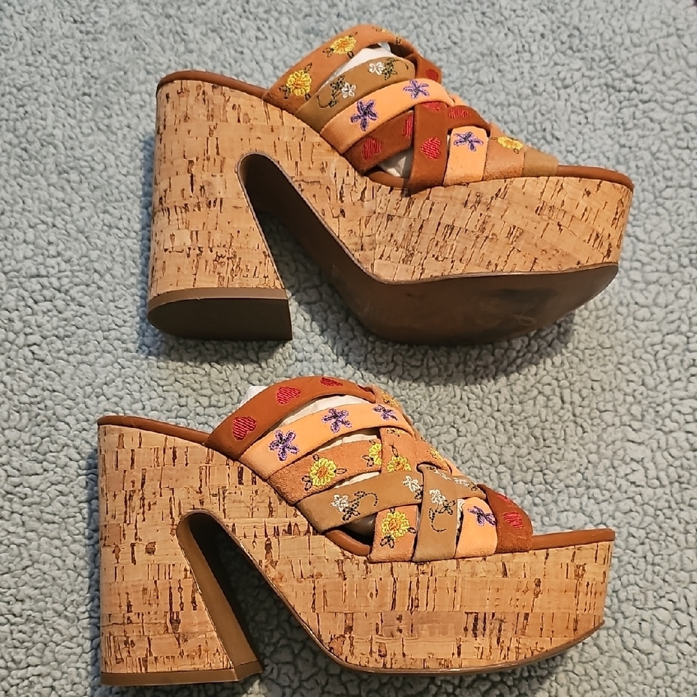 Free People Embroidered Platform Sandals - Multicolor - Picture 11 of 11